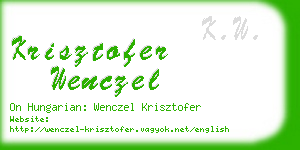 krisztofer wenczel business card